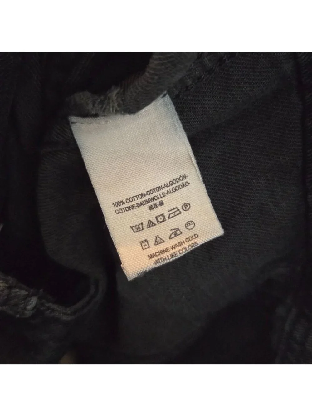 Free People Denim Jacket Layered Knit Hooded Dark Washed Women's Size Small - Picture 9 of 9